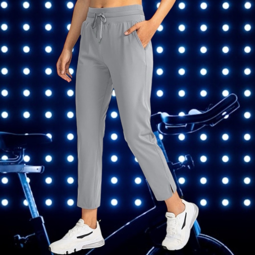 Soothfeel women’s size 3XL XXXL Athletic pants gray ankle elastic waist $35 new